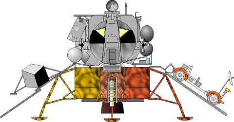 TK 150a AT&T 10u Apollo Lunar Module & Man on The Moon German Group 2 = AMLM# 