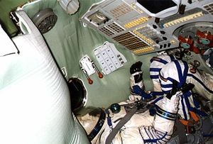 Interior of Soyuz TM