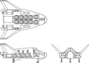 HL-20 3 view