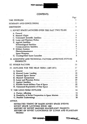 NIE 11-1-67 Contents