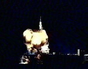 Soyuz T-10A explodes