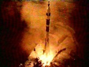 Soyuz booster liftof